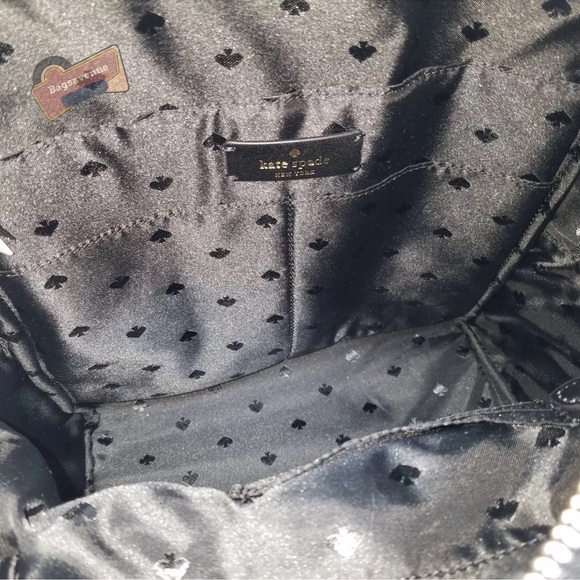 Kate Spade Chelsea The Little Better Nylon Backpack Bico Black Multi Daisy NWT - Picture 7 of 8